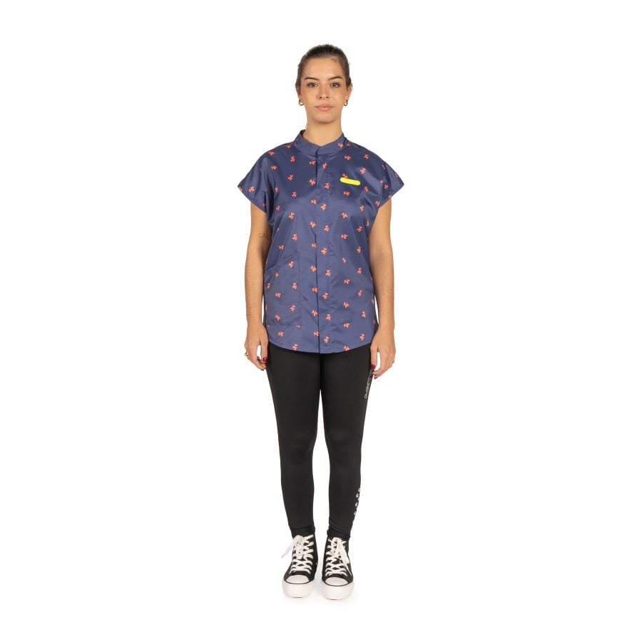 Artero Coral Poodle Print Smock Moscú